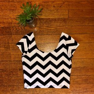 Charlotte Russe Chevron Crop Top